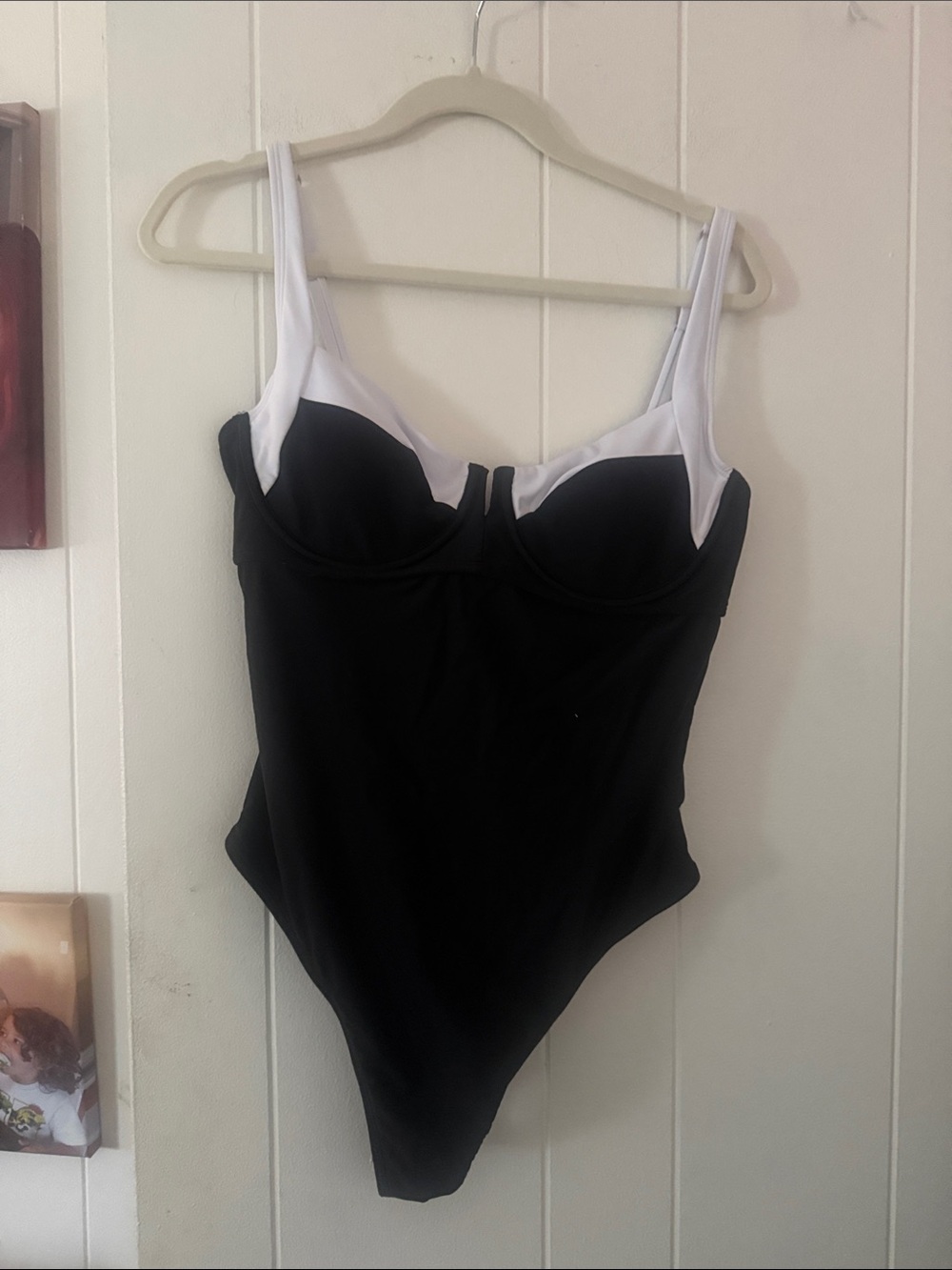 Cupshe Black and White One-Piece Swimsuit